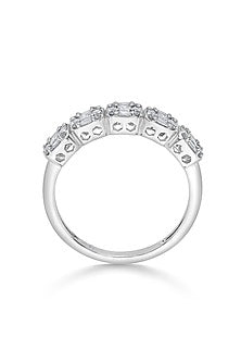 14kt White Finish Ring With 46 Diamonds