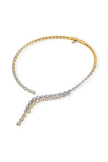 18kt Rose Gold Finish Necklace With 385 Diamonds