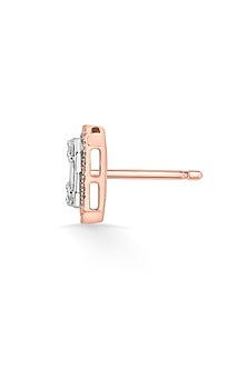 14kt Rose Gold Finish Earrings With 84 Diamonds