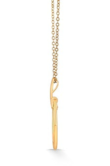 18kt Rose Gold Finish Pendant Necklace With 13 Diamonds