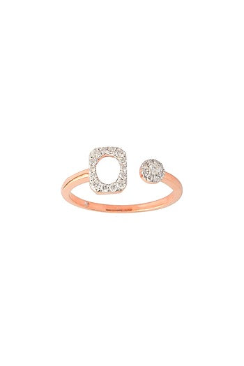 14kt Rose Gold Finish Diamond Boujee Pendant Ring