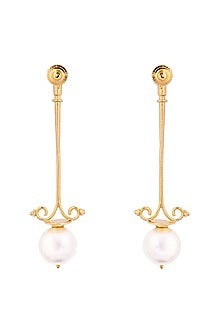 Gold Plated Lampadaire Earrings