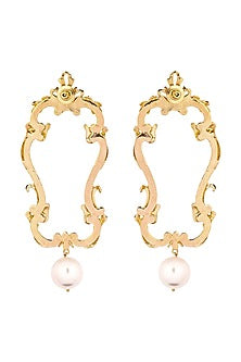 Gold Plated Versailles Pearl Earrings