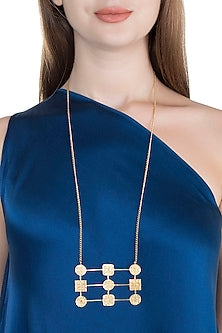 Gold Finish Handcrafted Long Necklace