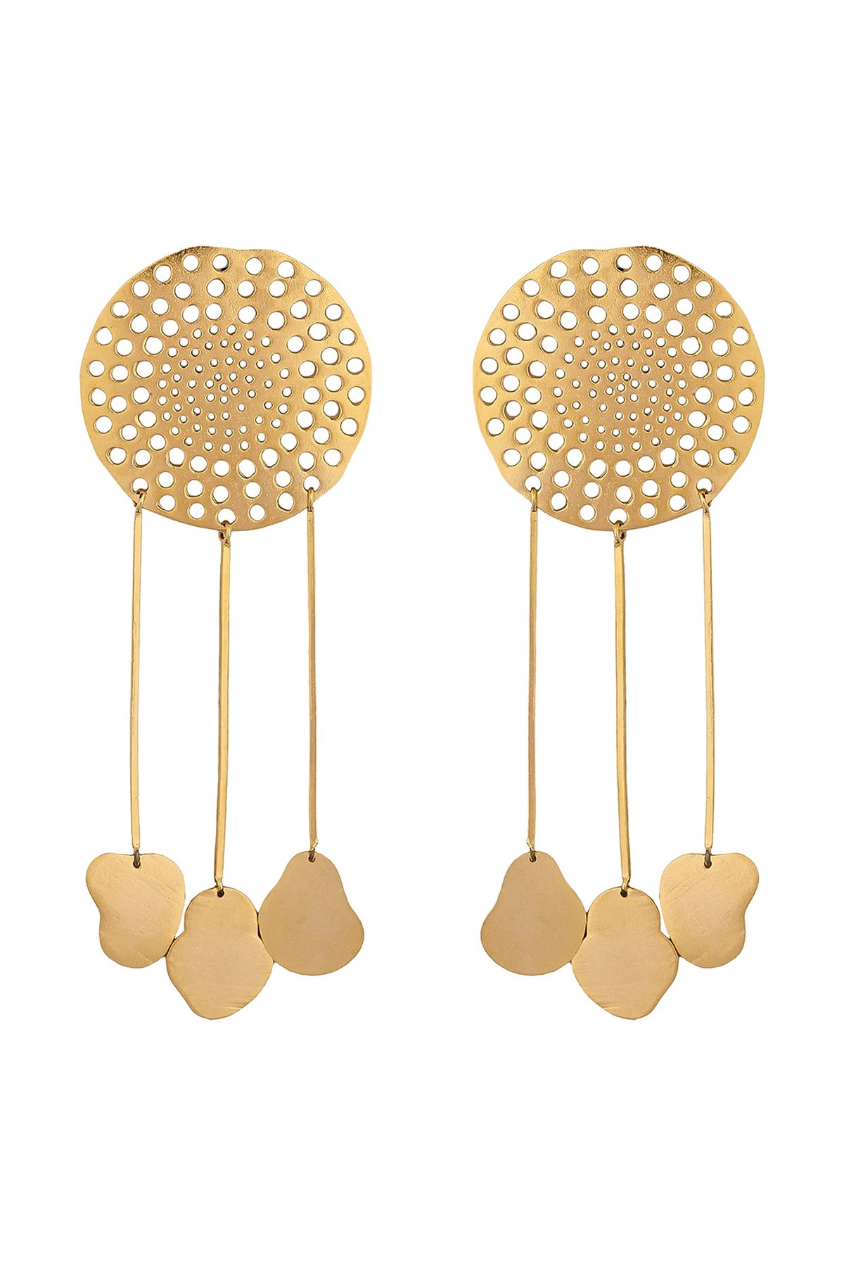 Gold Plated Handcrafted Dangler Earrings