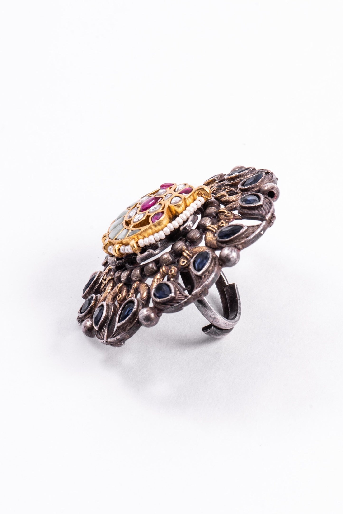 Jadau Kundan Bird Motif Ring