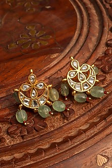Gold Plated Jadau Kundan Polki Long Necklace Set