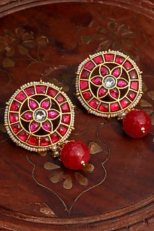 Gold Plated Jadau Kundan Polki Choker Necklace Set