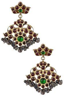 Gold Leafing Dangler Earrings