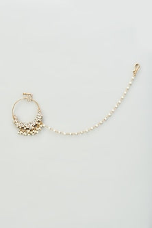 Gold Finish Kundan Polki Nath