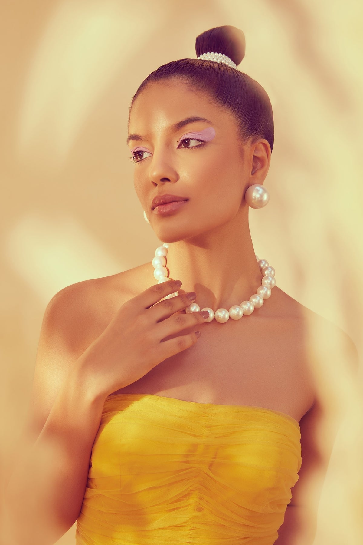 Gold Plated Pearl Necklace