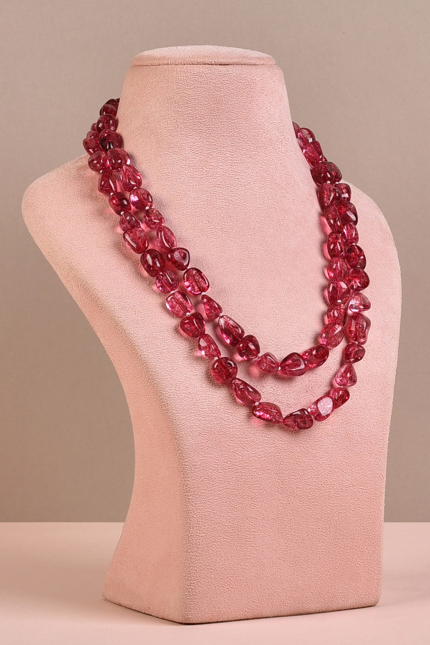 Red Onyx Stone Embellished Necklace