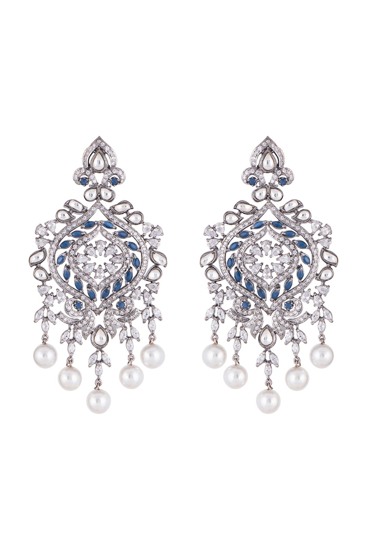 Silver Plated Faux Diamond Earrings