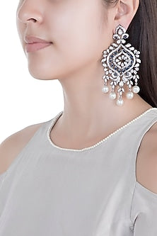 Silver Plated Faux Diamond Earrings