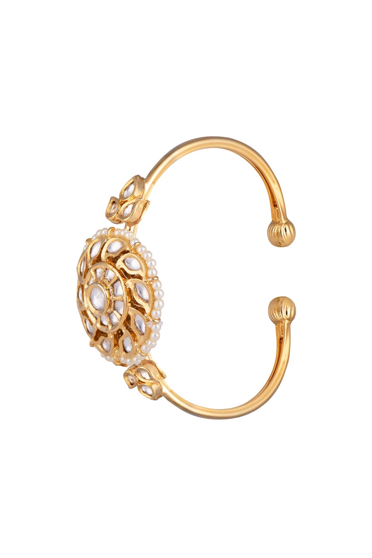 Gold plated faux kundan bracelet