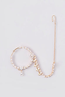 Gold Finish Zircon Nose Ring