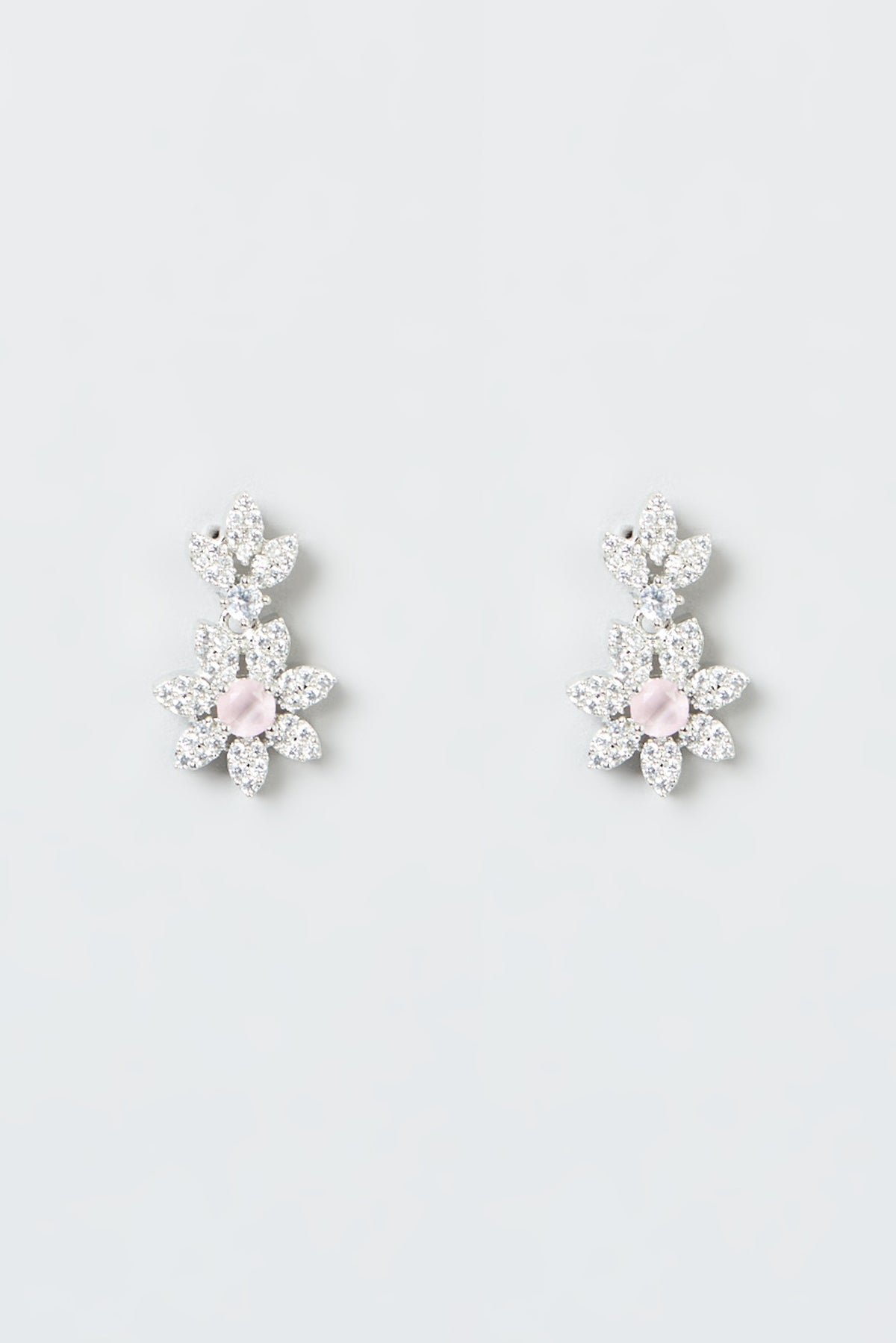 White Finish Zircon Necklace Set