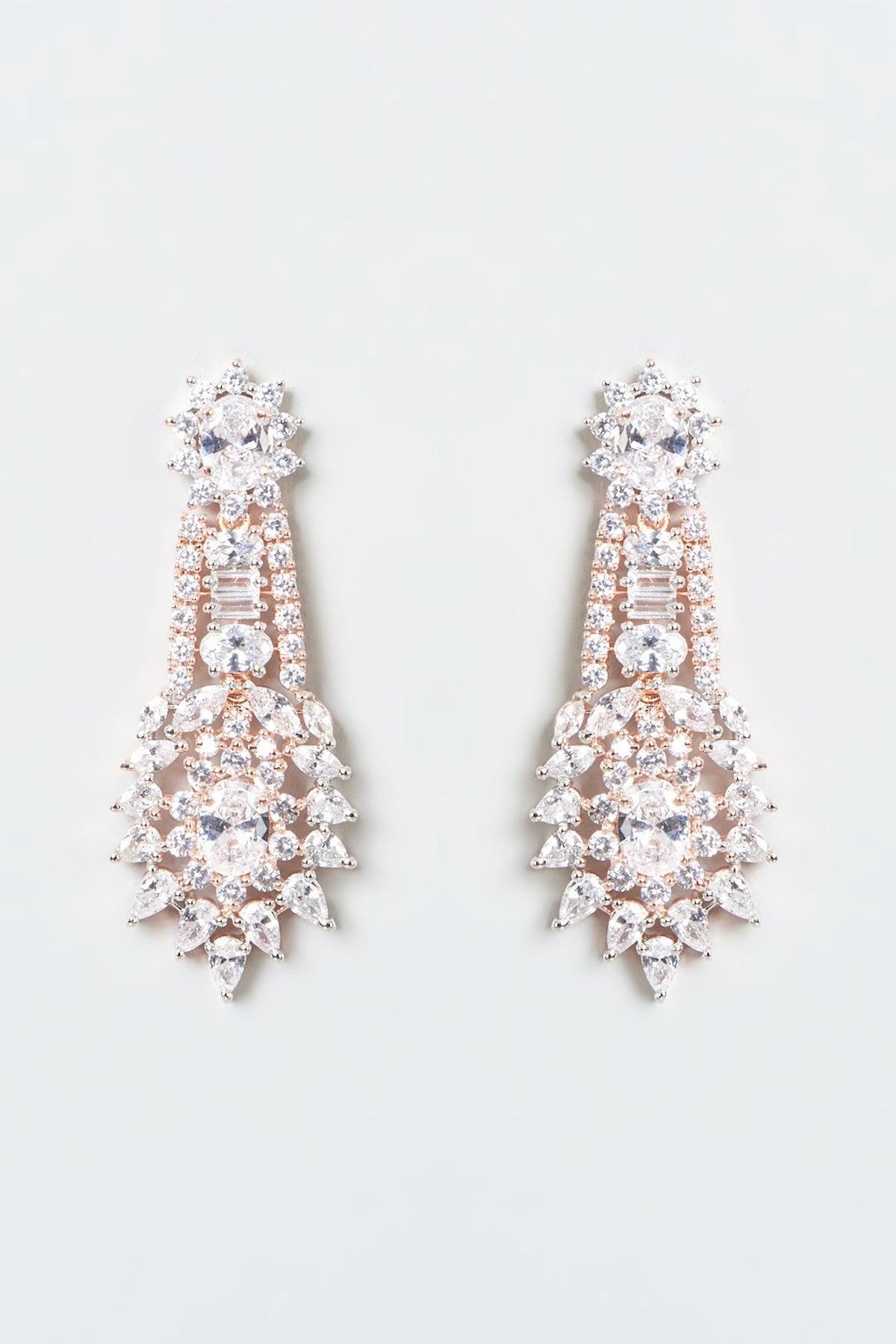 Rose Gold Finish Zircon Necklace Set