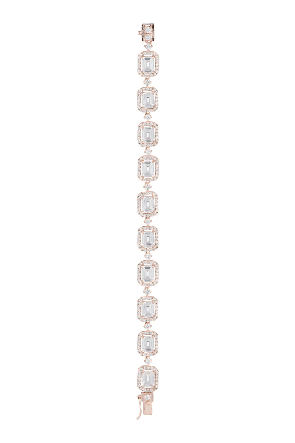 Silver plated faux diamond bracelet
