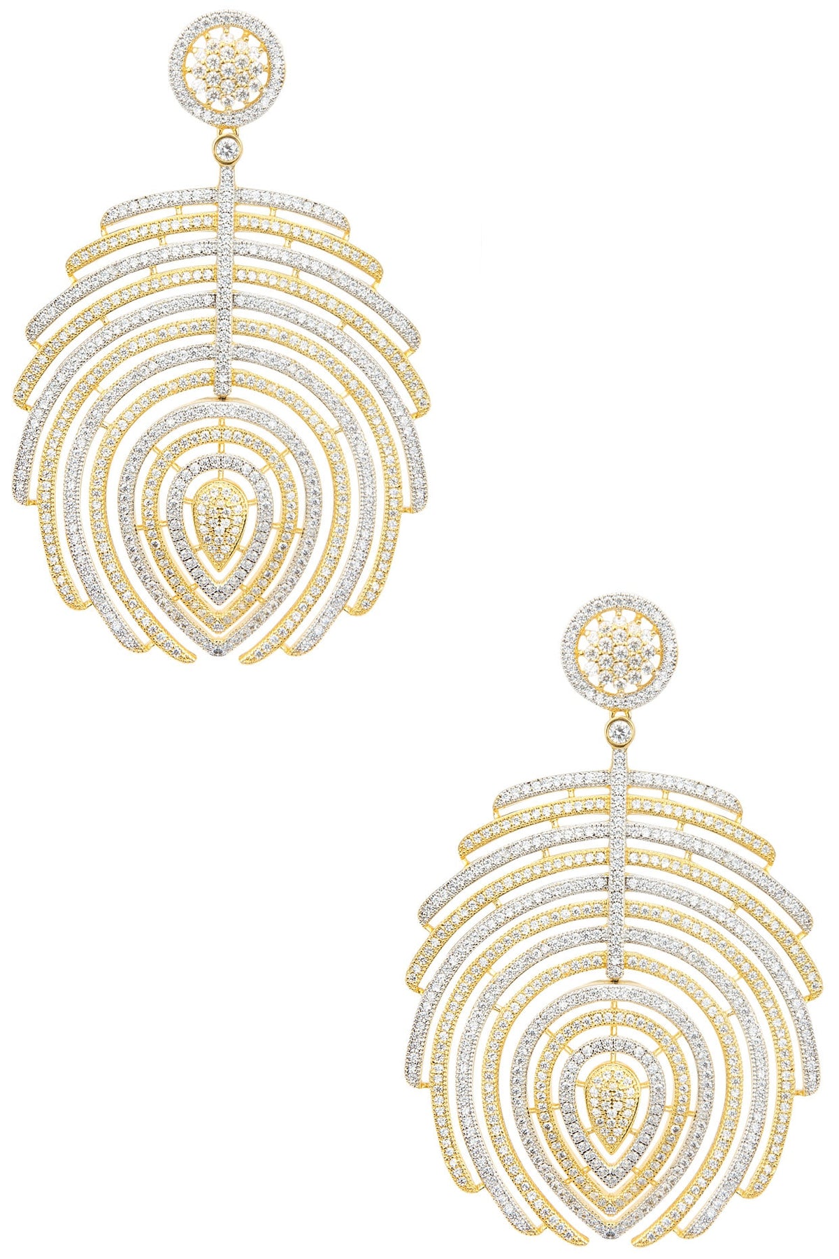 Gold Plated American Diamonds Earrings