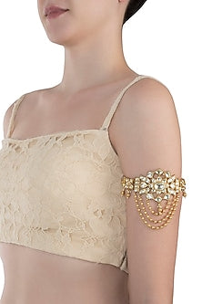 Gold plated kundan amulet