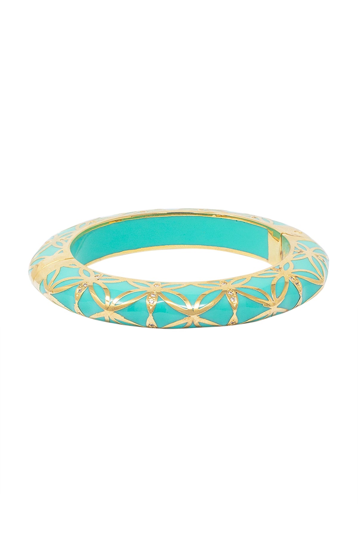 Gold Plated Pistachio Bangle