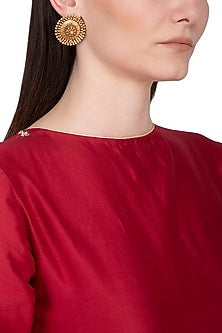 Gold Plated Oversized Stud Earrings