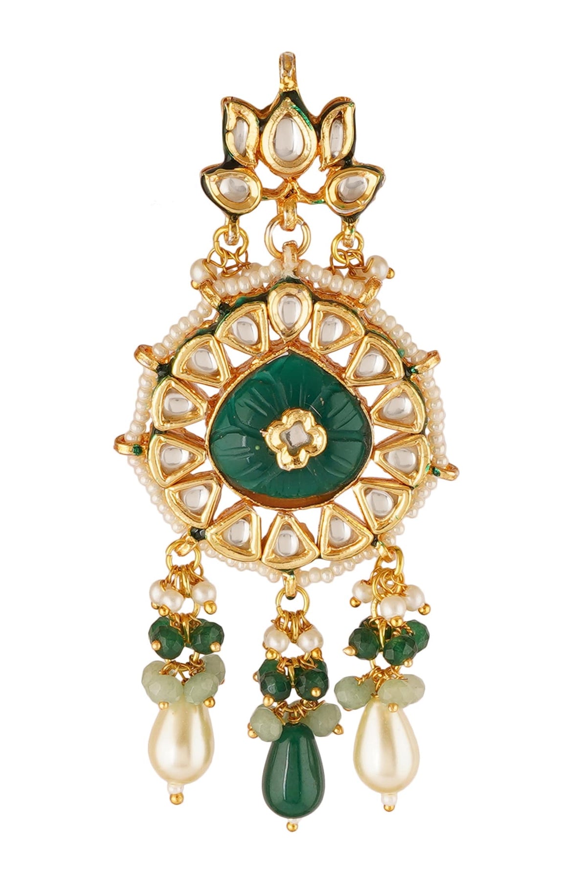 Kundan Carved Necklace Set