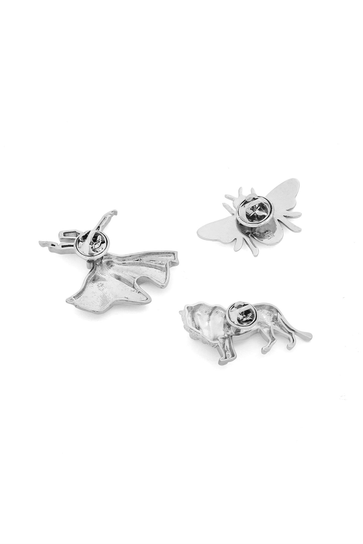 Silver Brass Brooch (Set of 3)