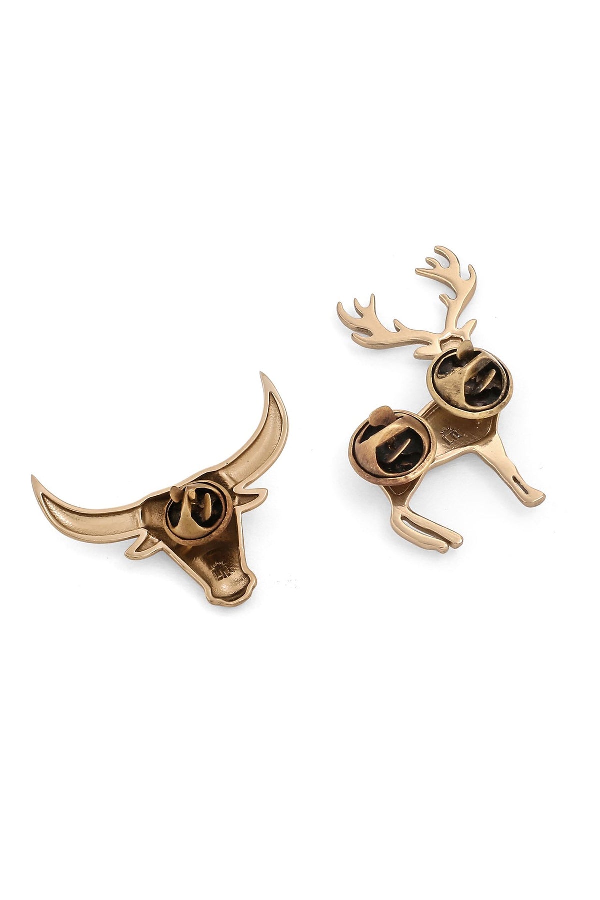 Gold Brass Brooch (Set of 2)
