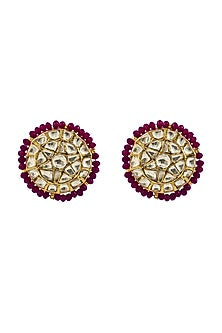 Gold Plated Jadtar Stone Necklace Set