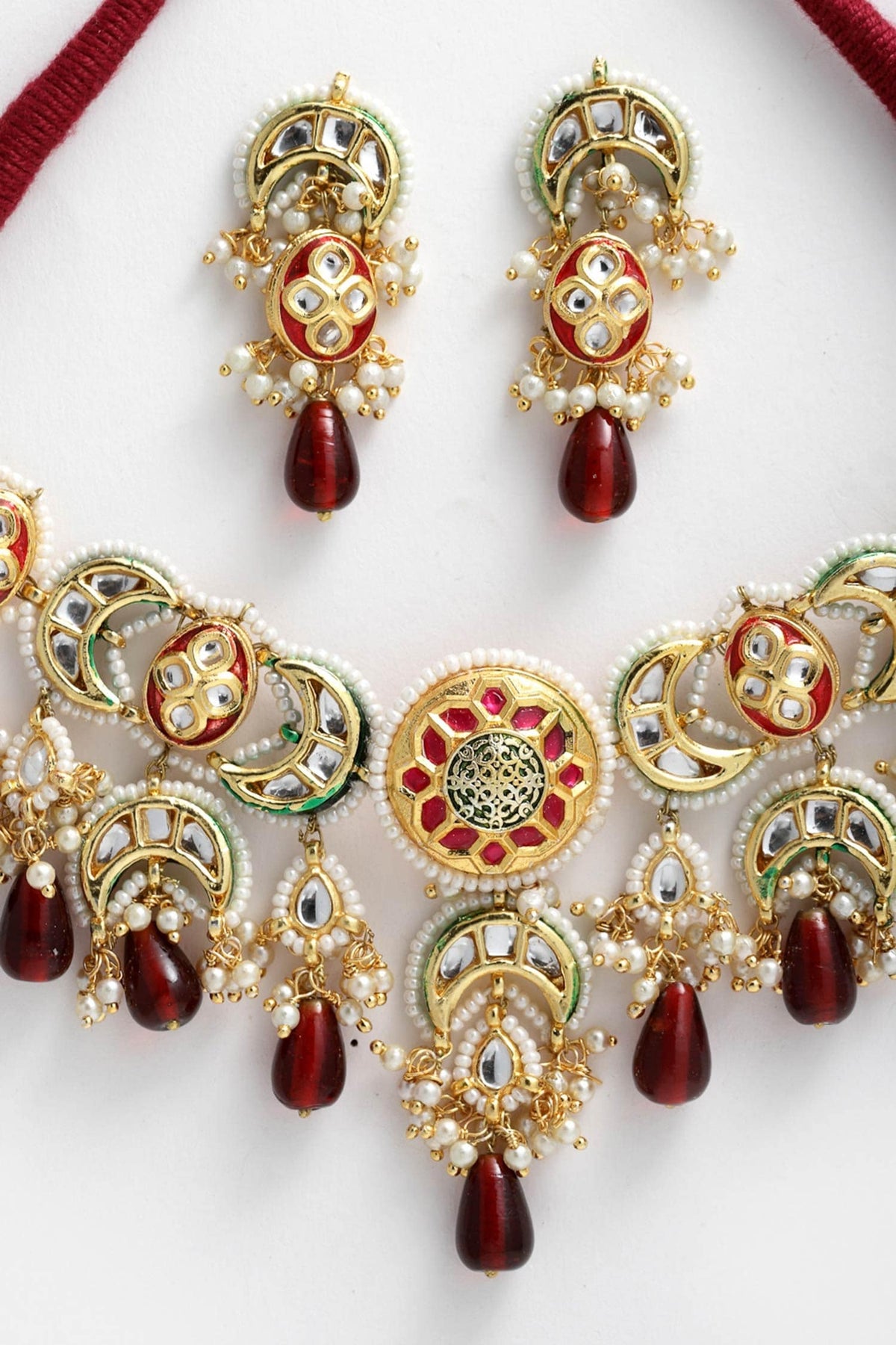 Stone Drop Necklace Set