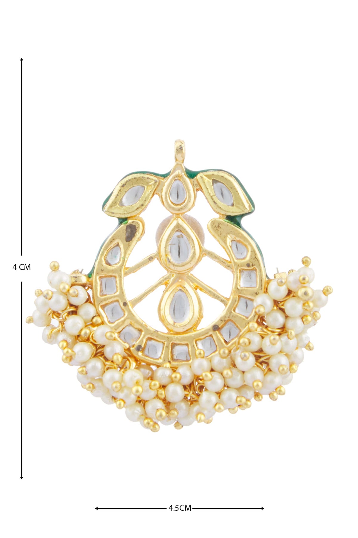 Kundan Pearl Stud Earrings