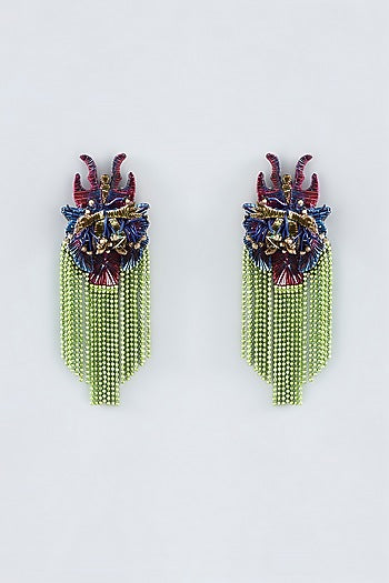 Mukaish & Zardosi Embroidered Dangler Earrings