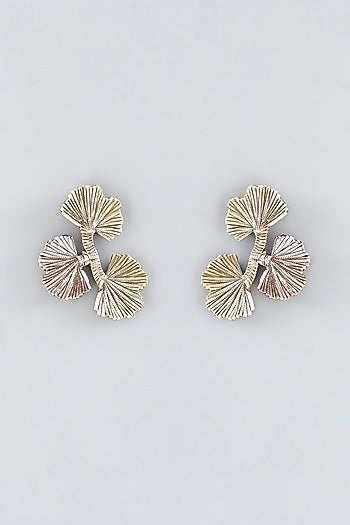 Multi-Colored Hand Embroidered Stud Earrings