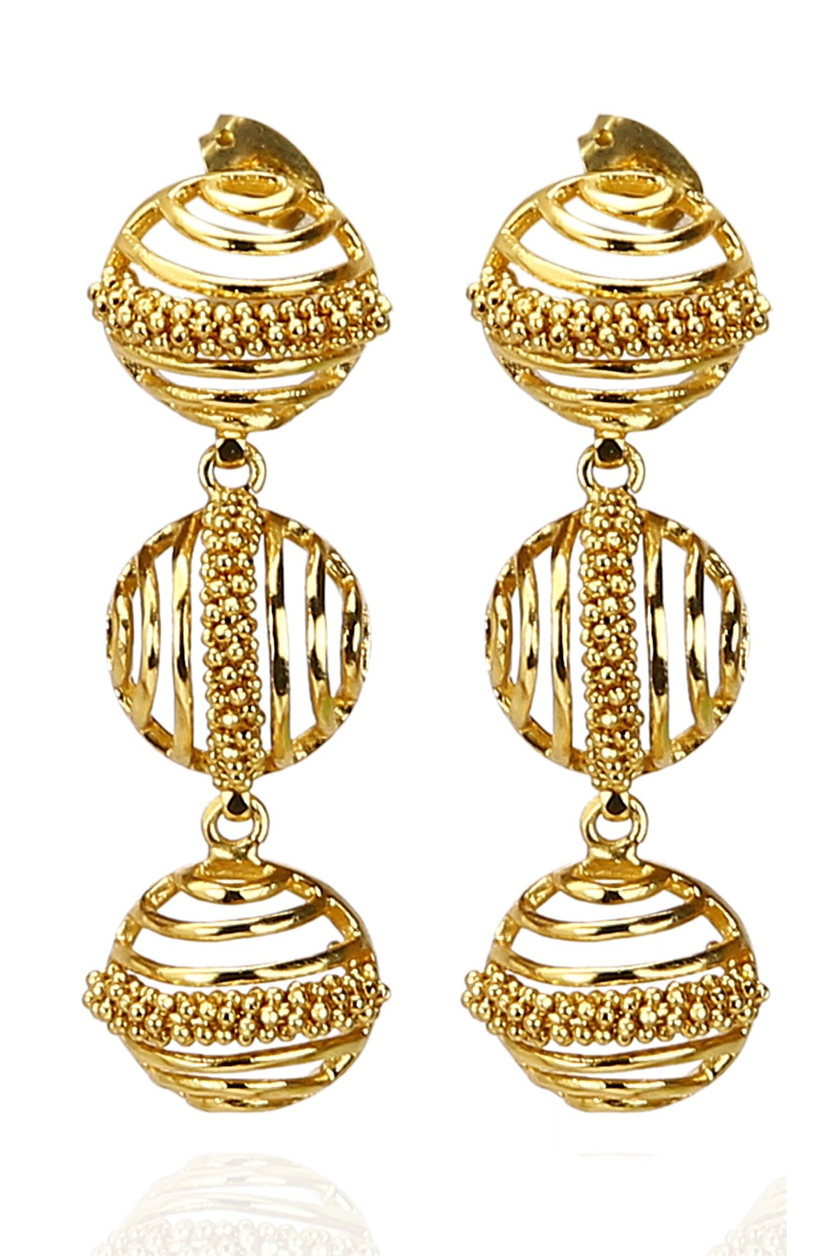Circular Pattern Hand Knotted Earrings