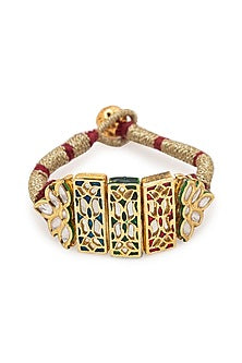 Gold Finish Silk Thread Bracelet