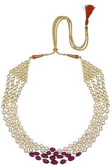 Three Tier Beaded Long Necklace