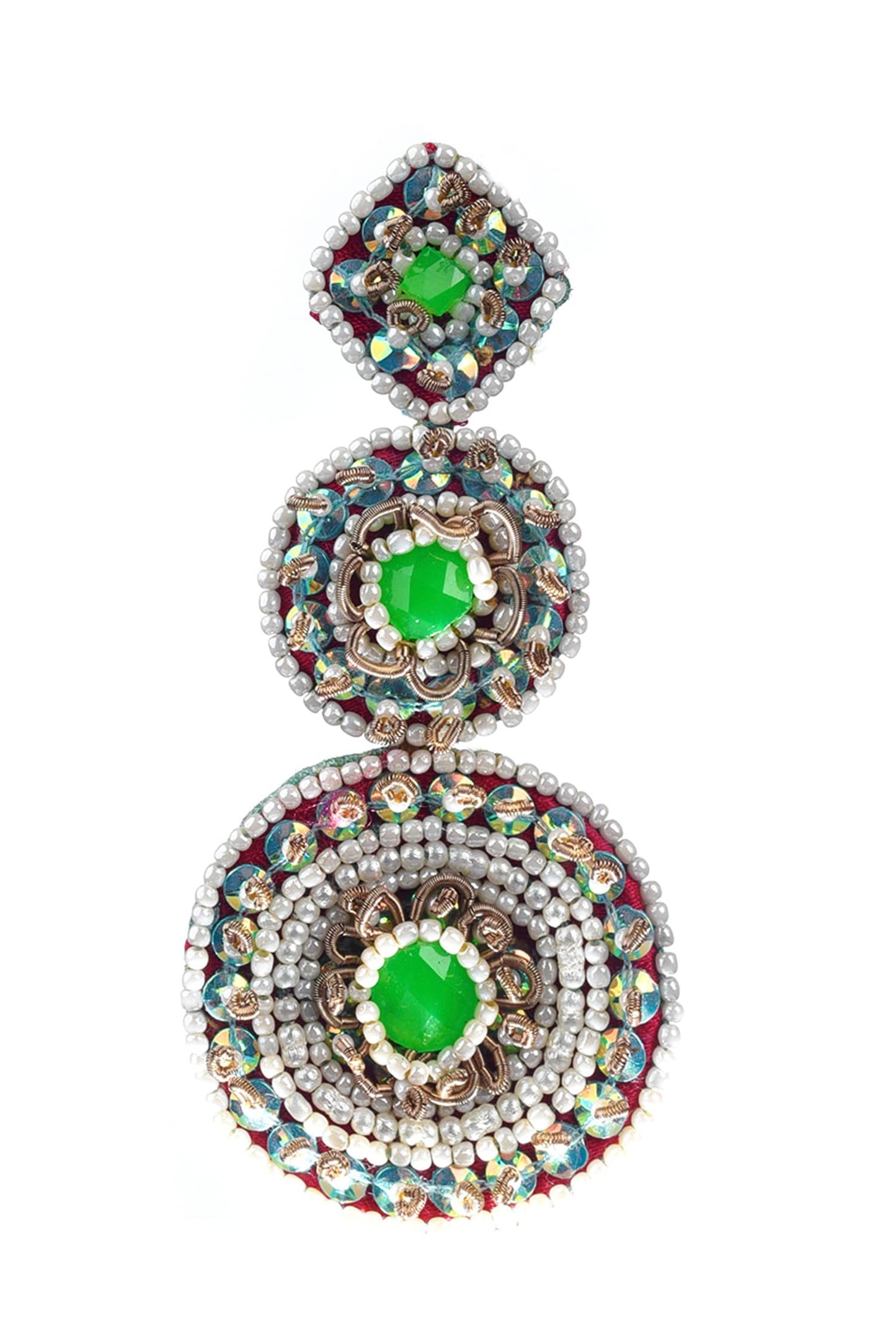 Moti Embroidered Earrings