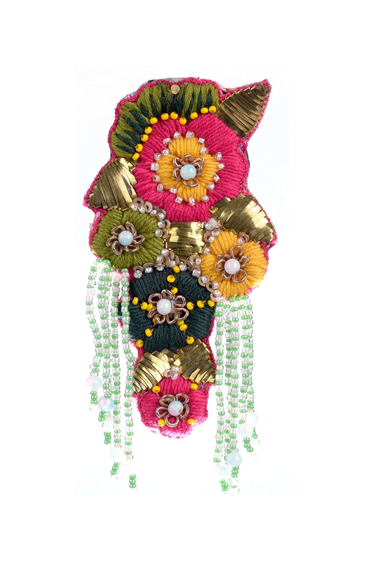 Floral Embroidered Earrings