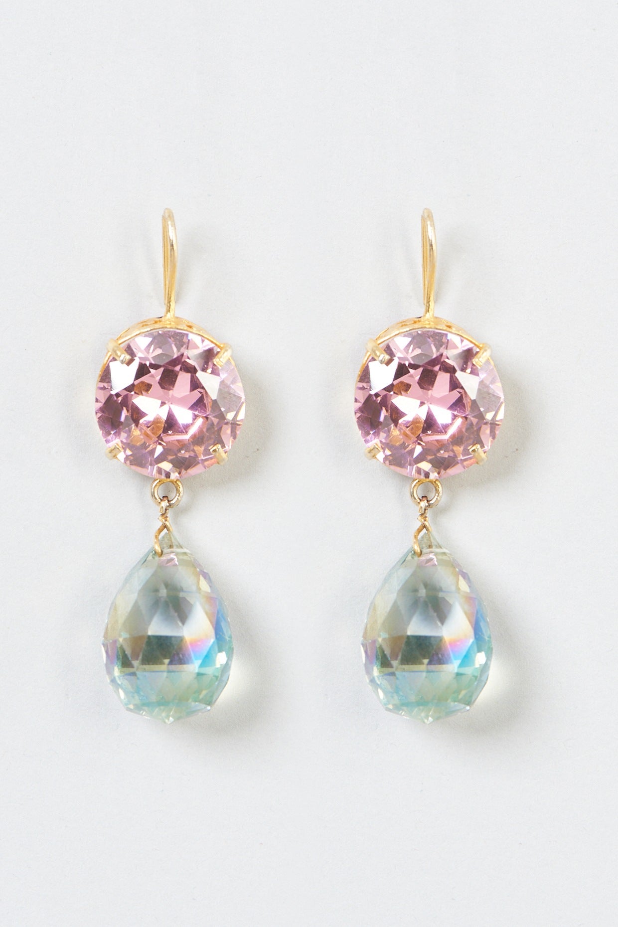 Gold Plated Earrings With Crystals
