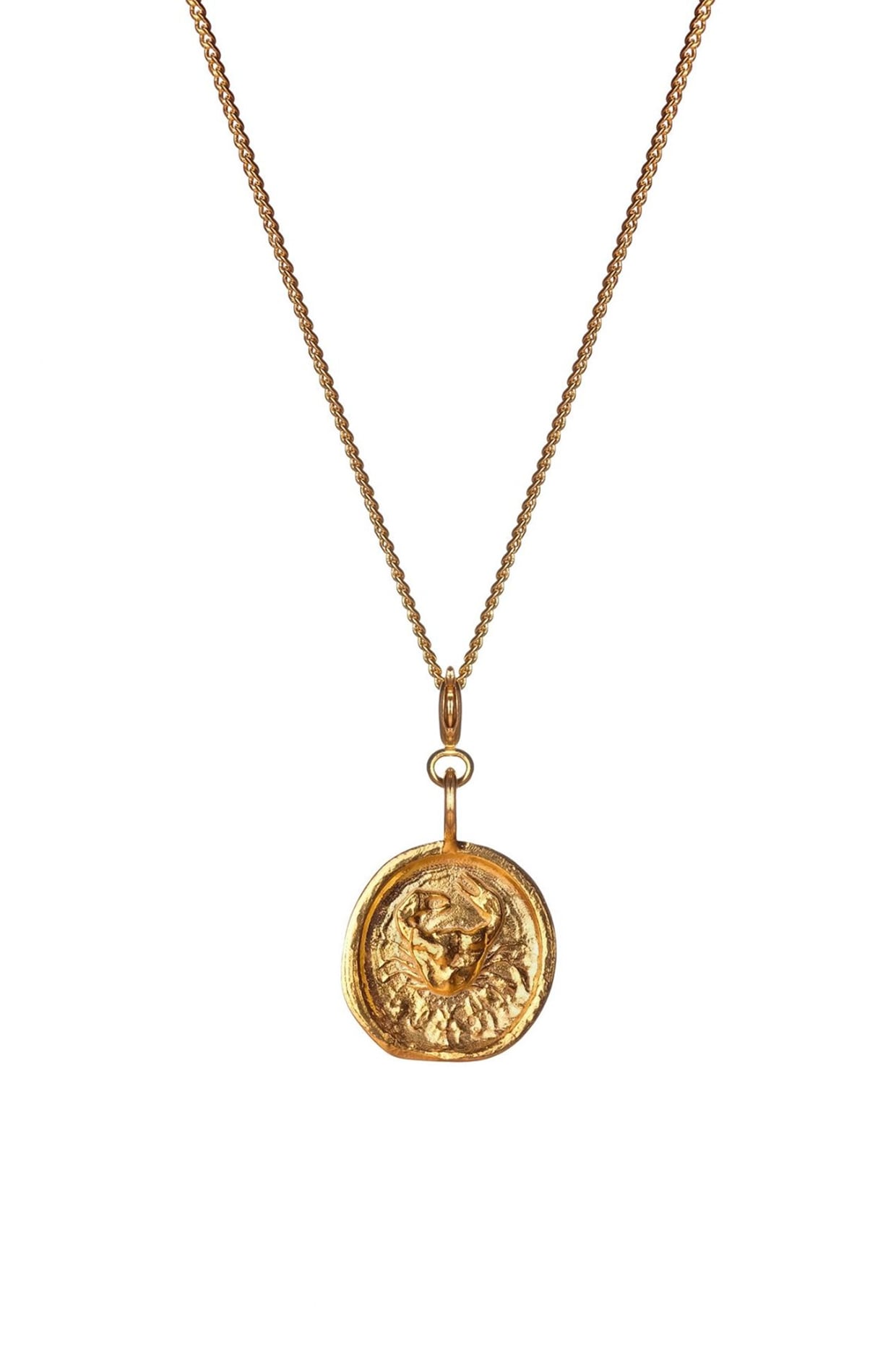 Gold Finish Baby Cancer Charm Pendant Necklace