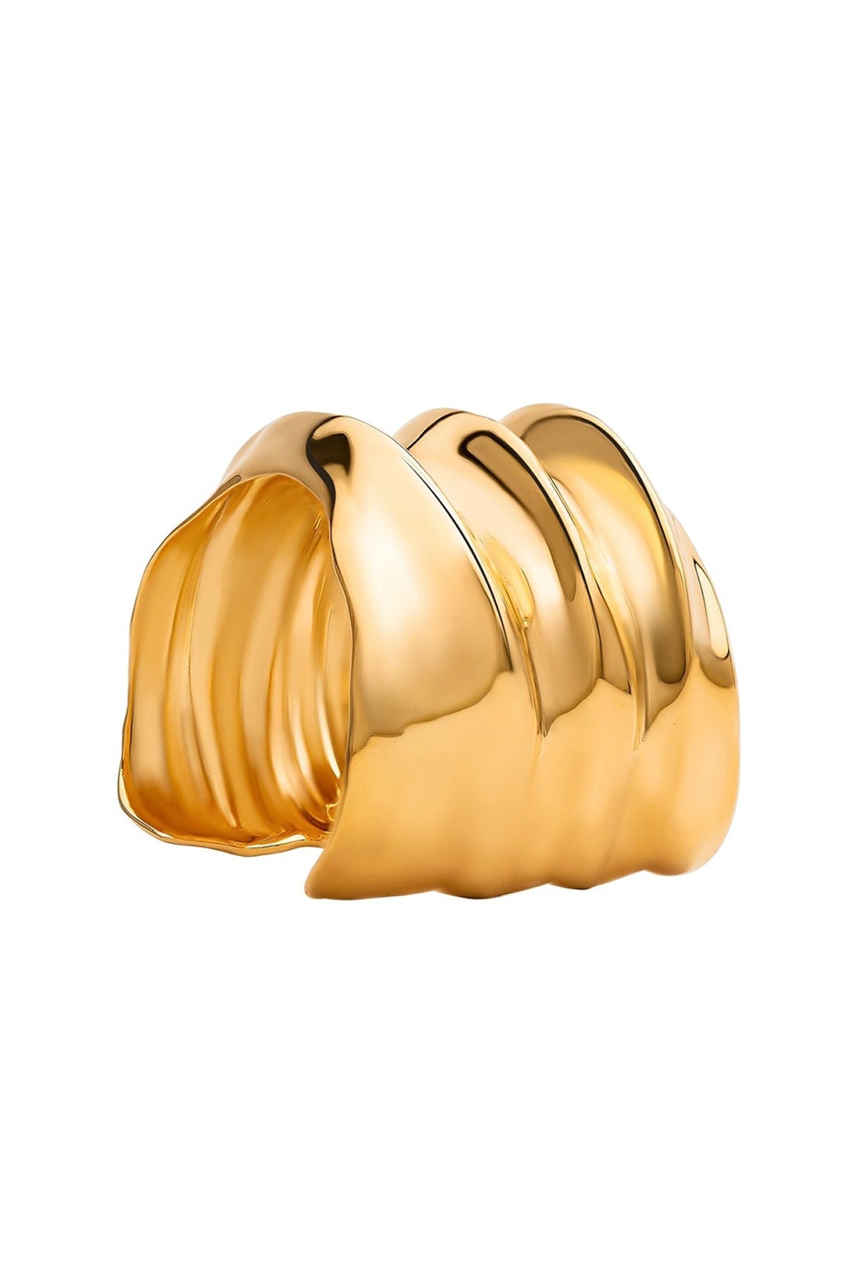 Gold Plated Ripple Cuff