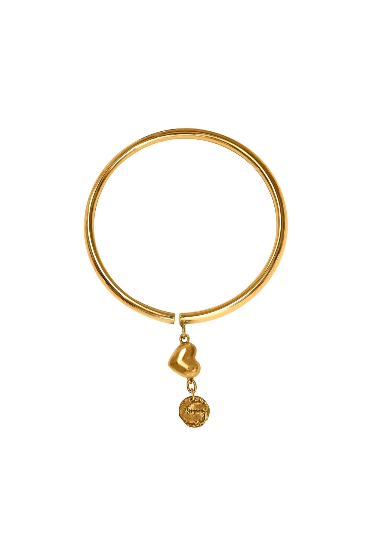Gold Plated Handcrafted Charmed Pala Bangle