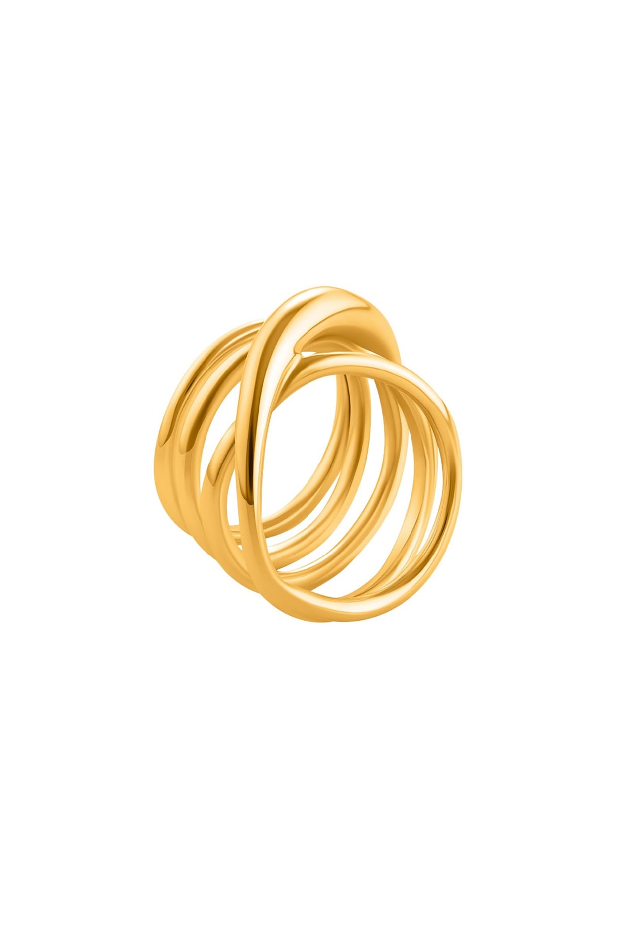 Gold Plated Handcrafted Spiral Ring