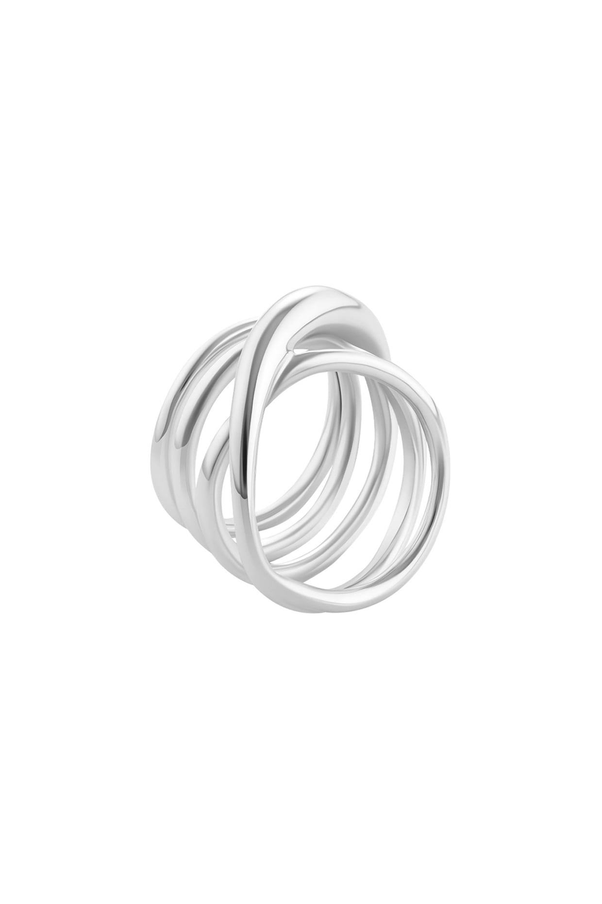 Silver Finish Handcrafted Spiral Ring