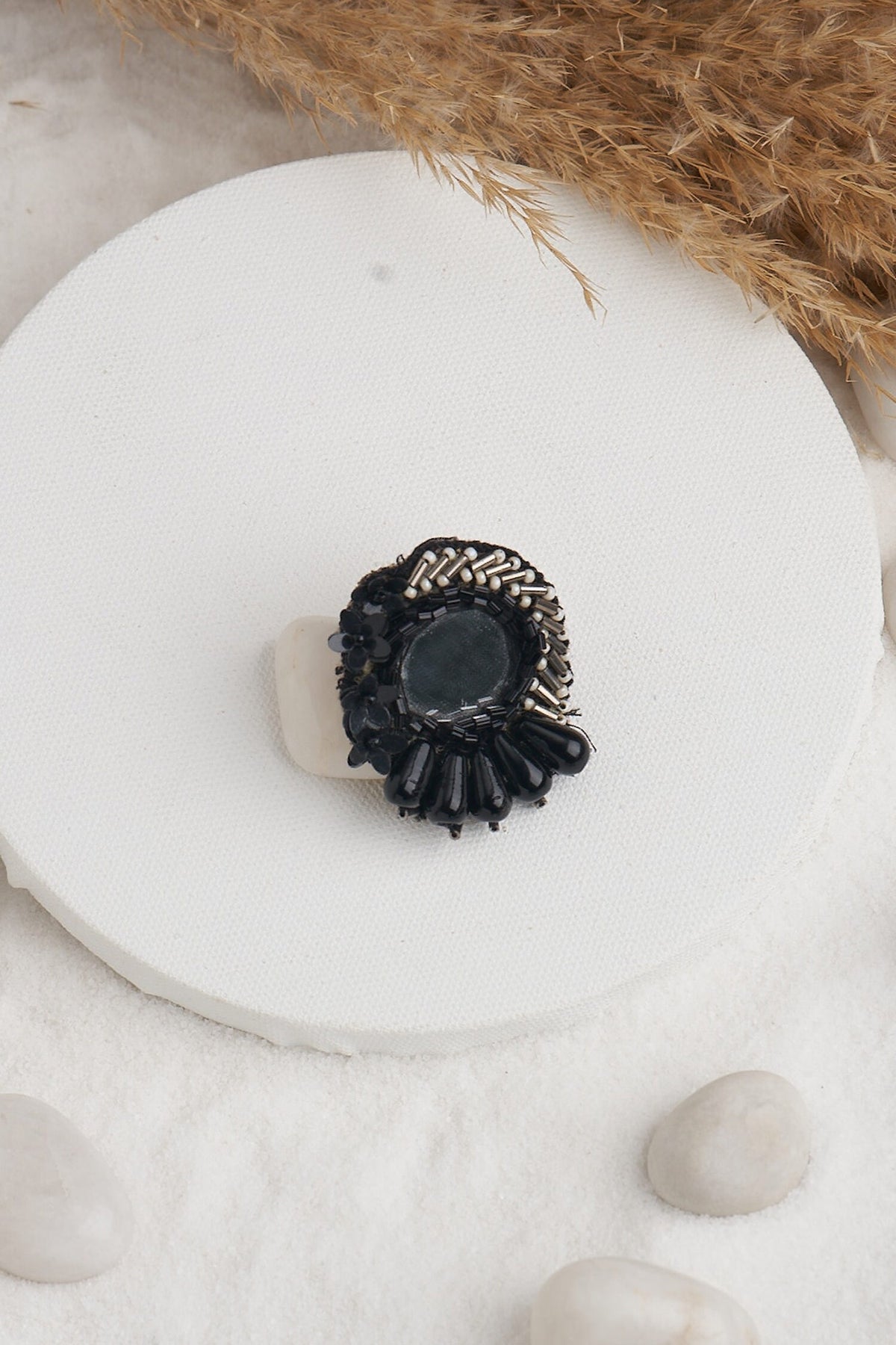 Stone & Bead Embellished Choker