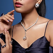 White Finish Zircon Handcrafted Necklace
