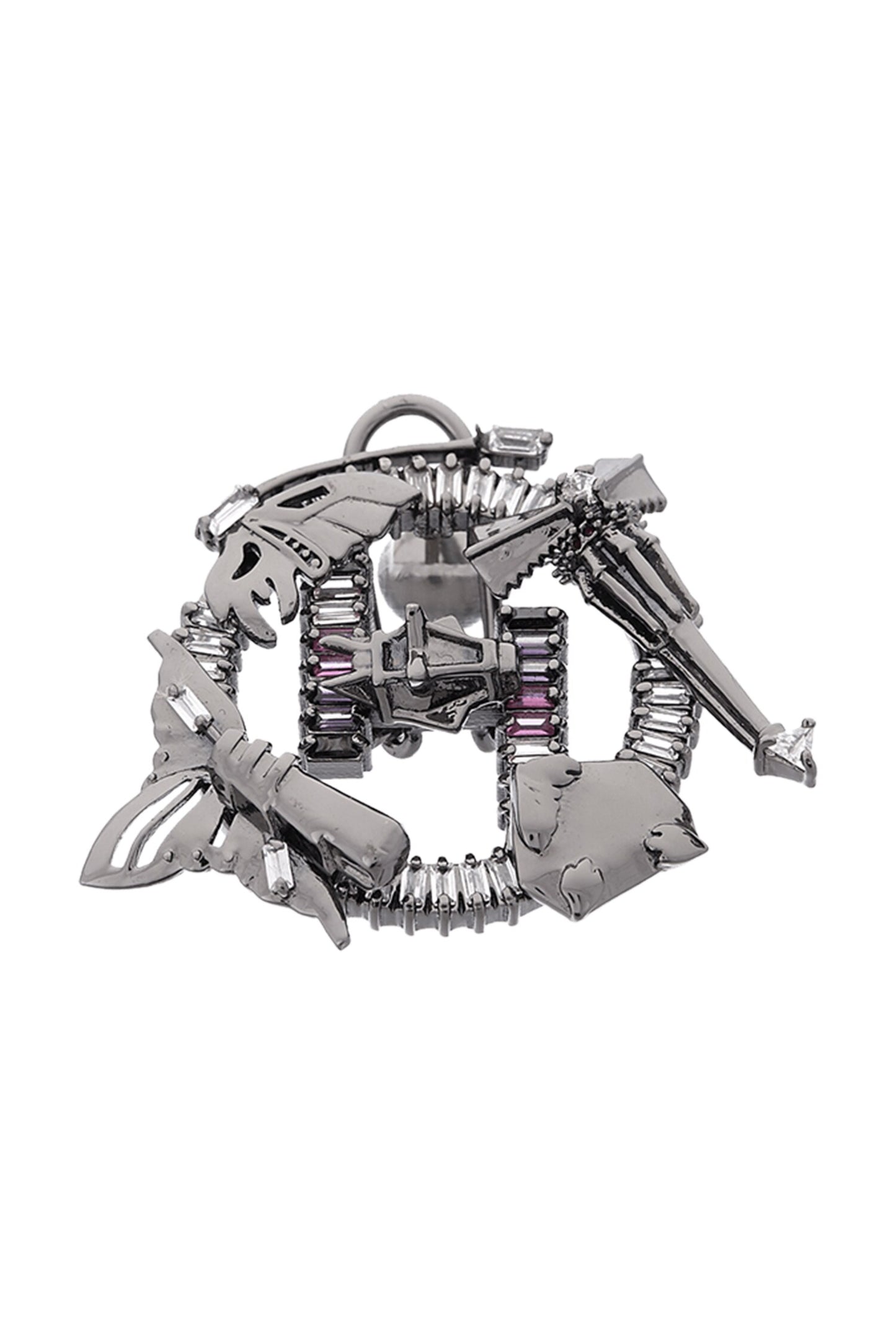 Cutwork Crystal Studs