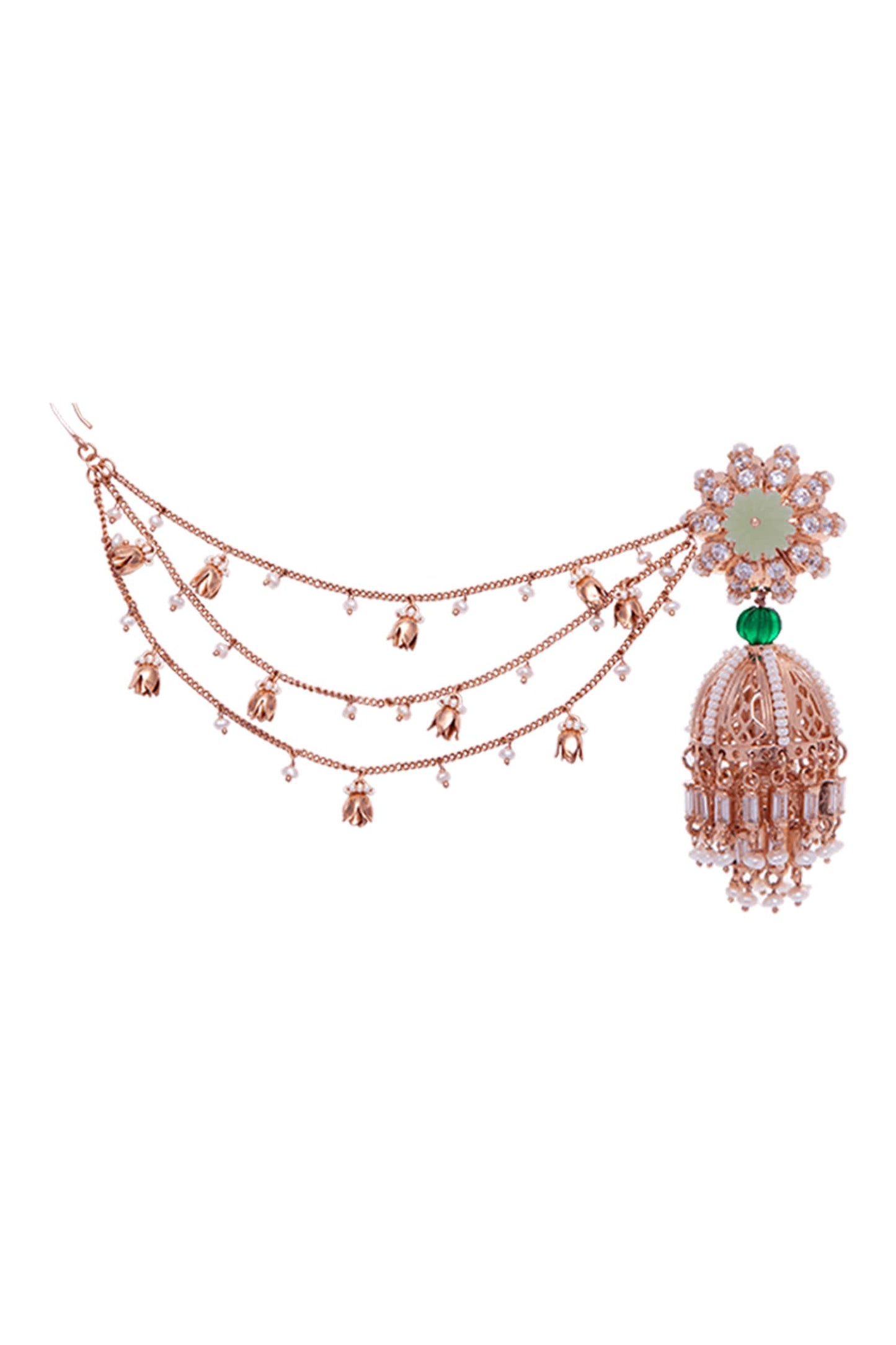 Floral Ear Chain Danglers